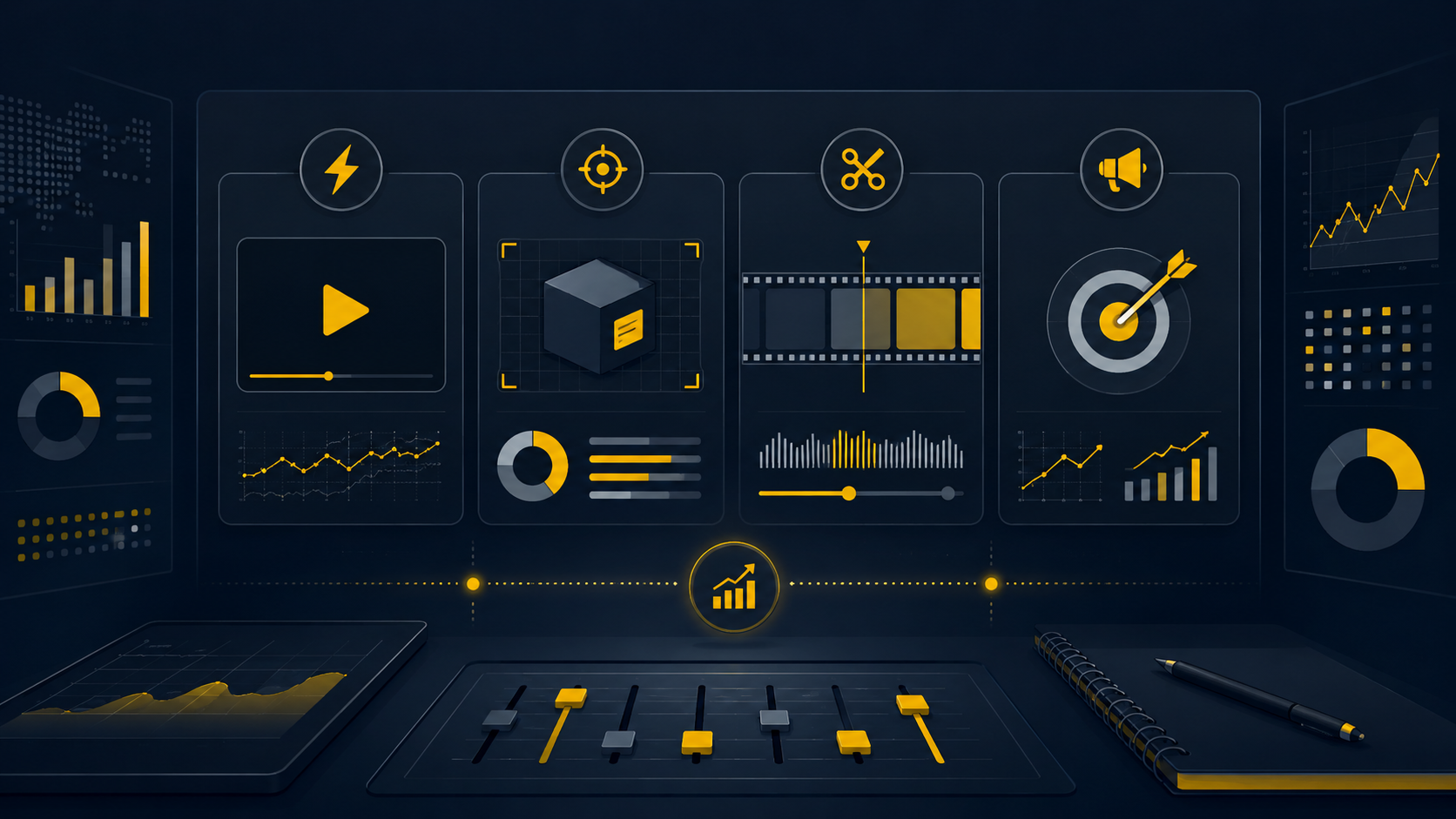 Audit creativo video con hook, taglio, target e performance advertising